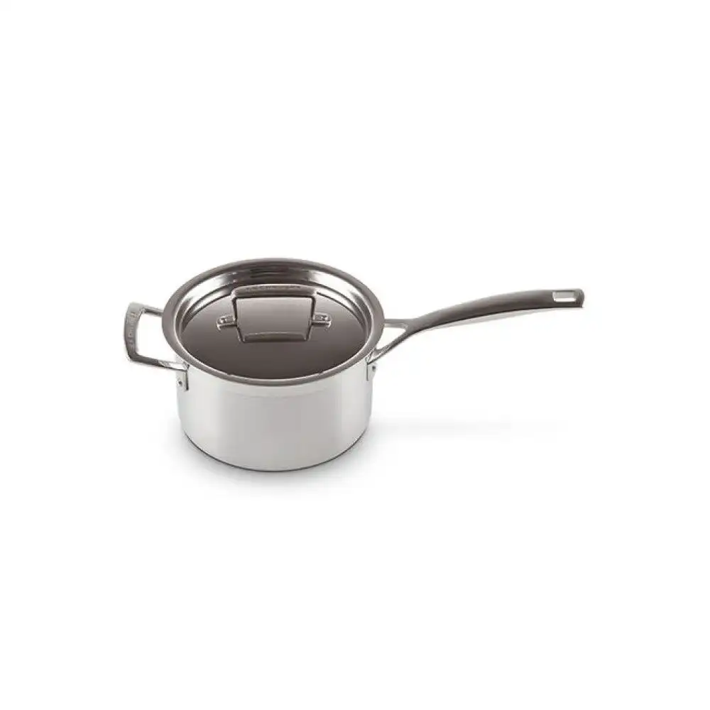 Alternative view of Le Creuset Classic Stainless Steel 3 Qt. Saucepan with Lid