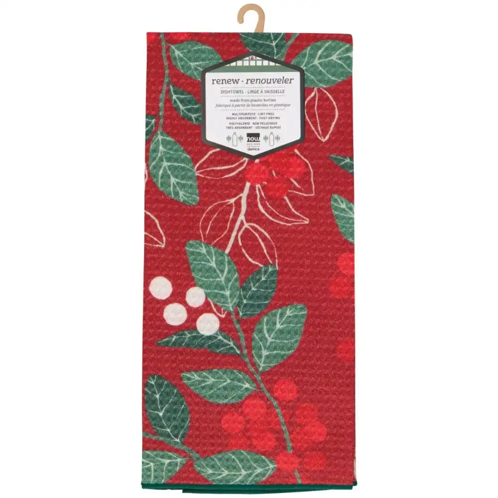 Alternative view of Now Designs by Danica Christmas Recycled Microfibre Dishtowel | Merry Berry