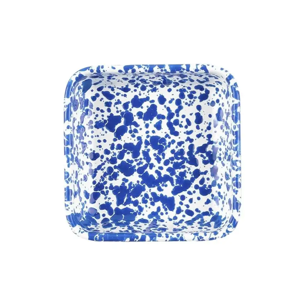 Crow Canyon Small Square Tray | Blue Splatter