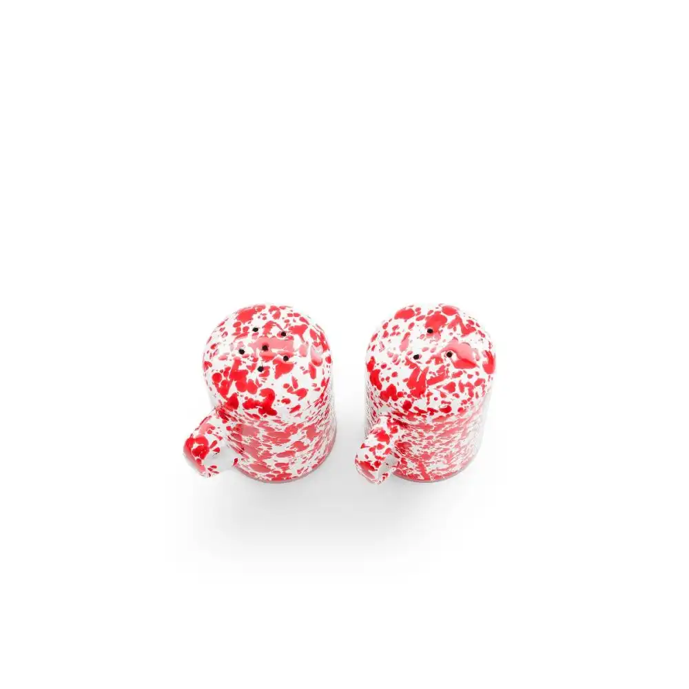 Alternative view of Crow Canyon Salt & Pepper Shaker Set | Red Splatter