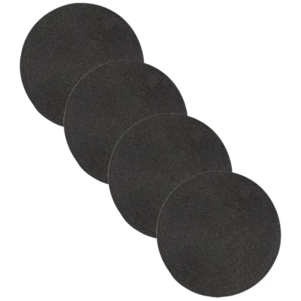 Now Designs by Danica 15" Disko Placemats (Set of 4) | Black