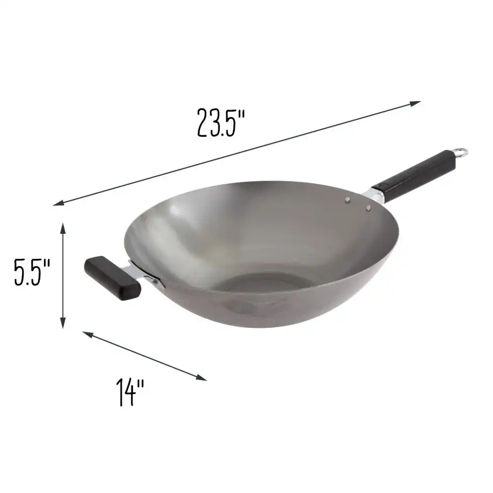 Alternative view of Joyce Chen Professional Series 14" Carbon Steel Wok
