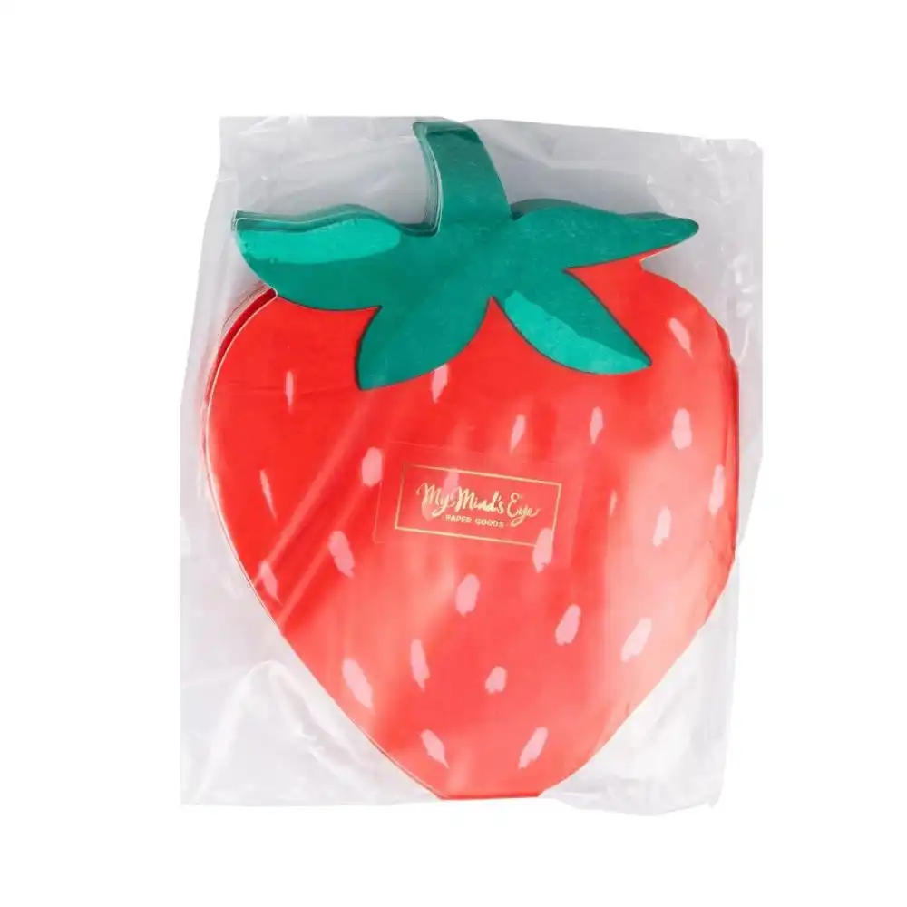 Alternative view of My Mind's Eye 24-Pieces Strawberry Shaped Guest Paper Napkins