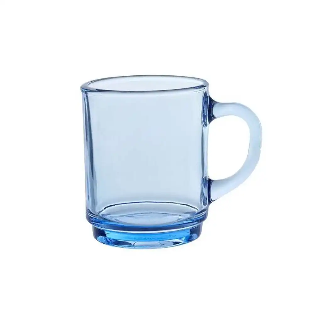 Duralex Versailles 6-Piece 8.75oz Stackable Glass Mugs | Marine