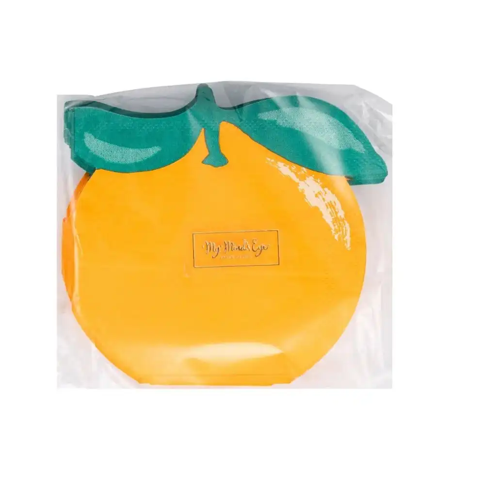 Alternative view of My Mind's Eye 24-Piece Cocktail Paper Napkins | Orange Shaped