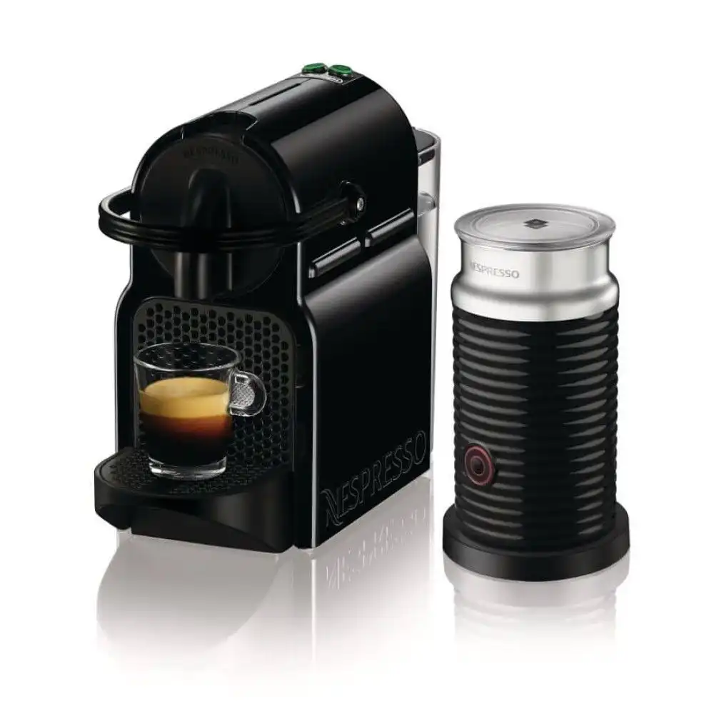 Nespresso Inissia Espresso Machine by De'Longhi with Aeroccino | Black