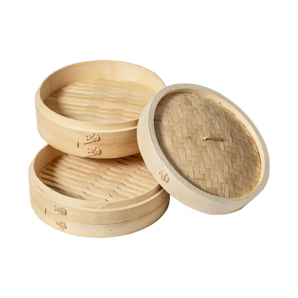 Alternative view of Joyce Chen 10" 2-Tier Bamboo Steamer Baskets