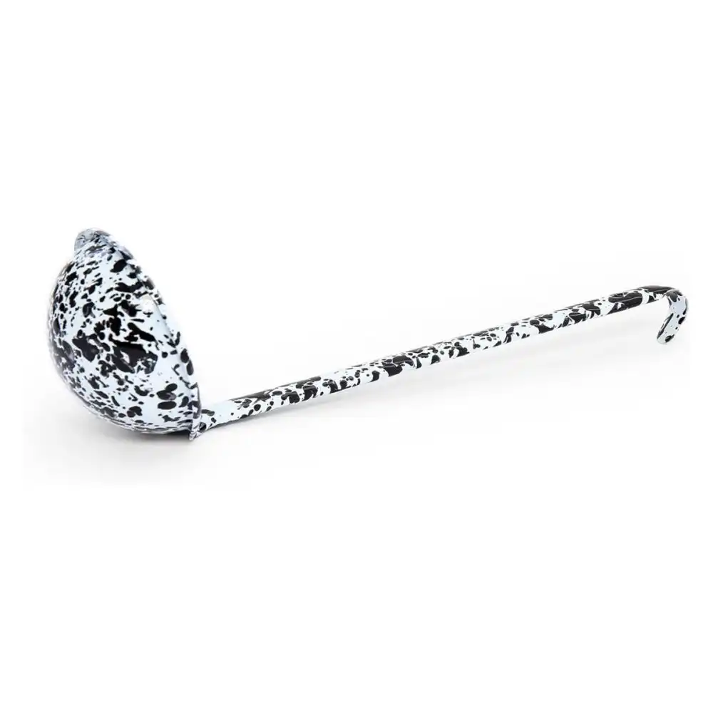 Alternative view of Crow Canyon 12" Ladle | Black Splatter