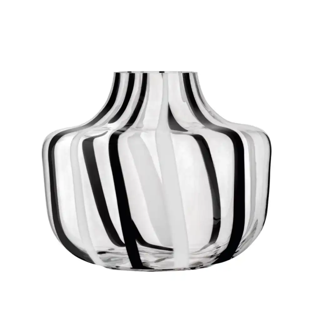 LSA Stripe 7.87" Vase | Black & White