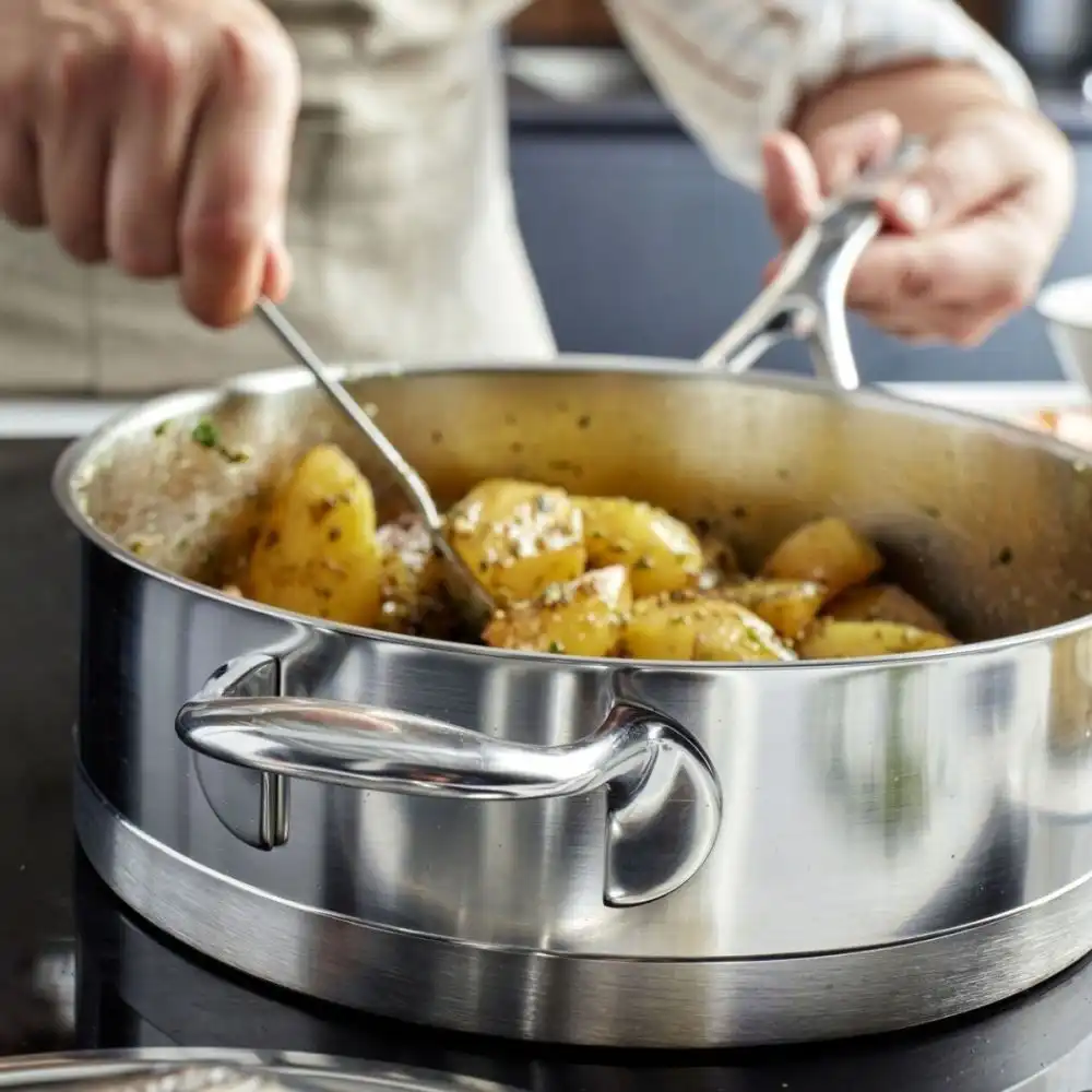 Alternative view of Demeyere Atlantis Saute Pan & Lid w/ Helper Handle - 5.1 Qt. Induction