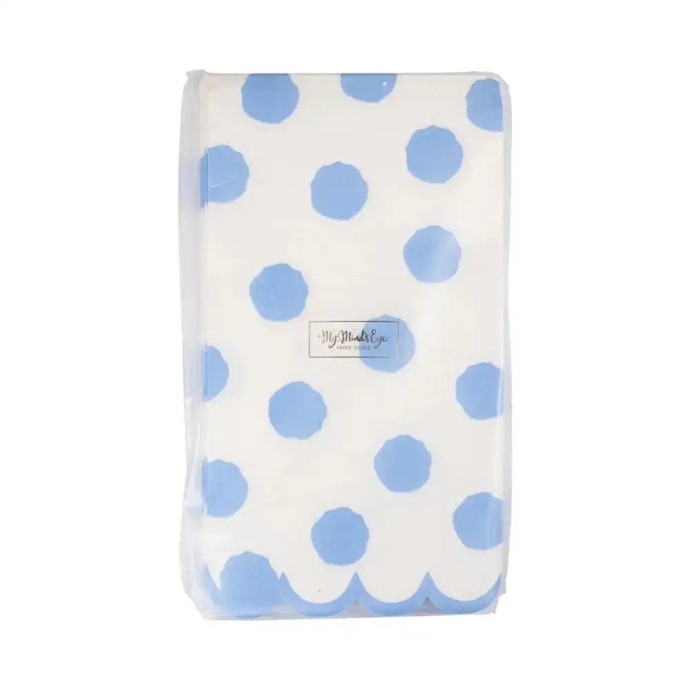 Alternative view of My Mind's Eye 24-Piece Polka Dot Dinner Napkins | Blue