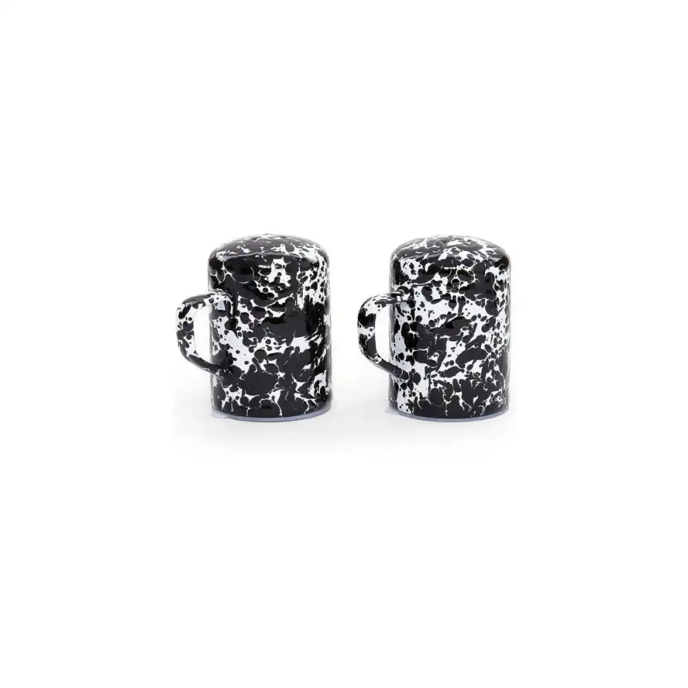 Crow Canyon 11oz Salt & Pepper Shaker Set | Black Splatter