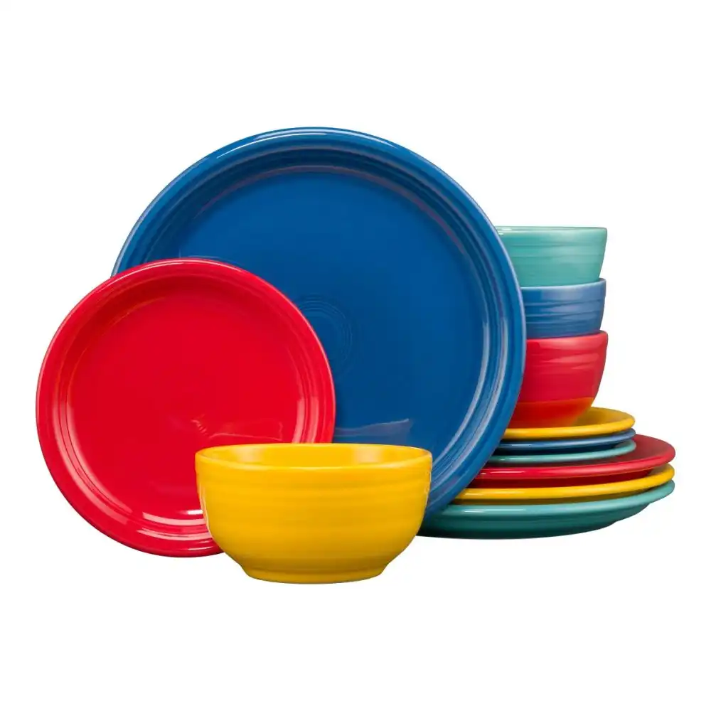 Fiesta® 12-Piece Bistro Coupe Dinnerware Set (Service for 4) | Vibrant