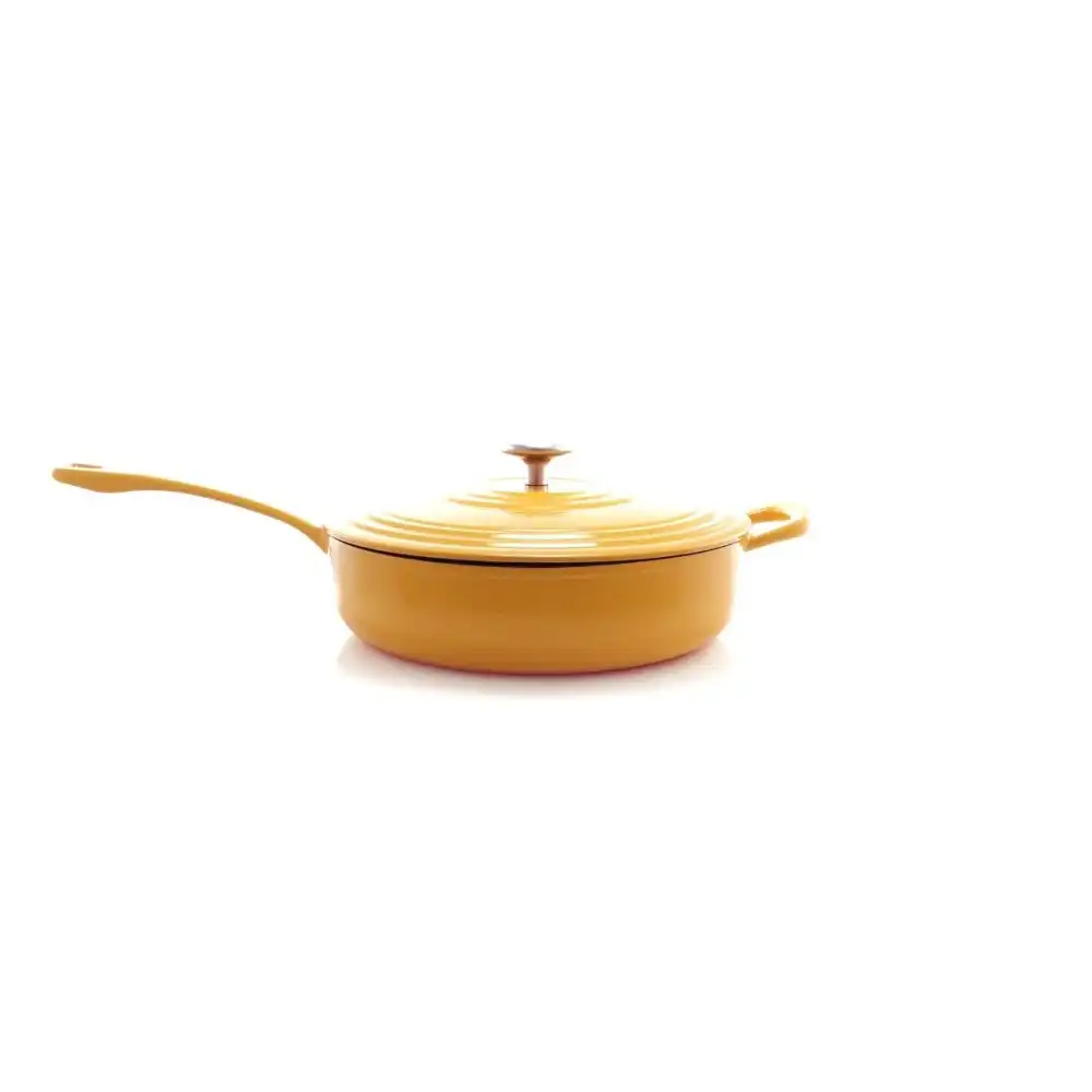 Alternative view of Chantal 4Qt. Round Cast Iron Saute Skillet with Lid | Marigold