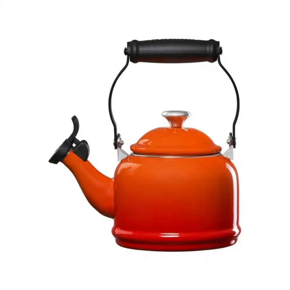 Alternative view of Le Creuset 1.25 Qt. Demi Kettle Tea Pot with Stainless Steel Knob | Flame Orange