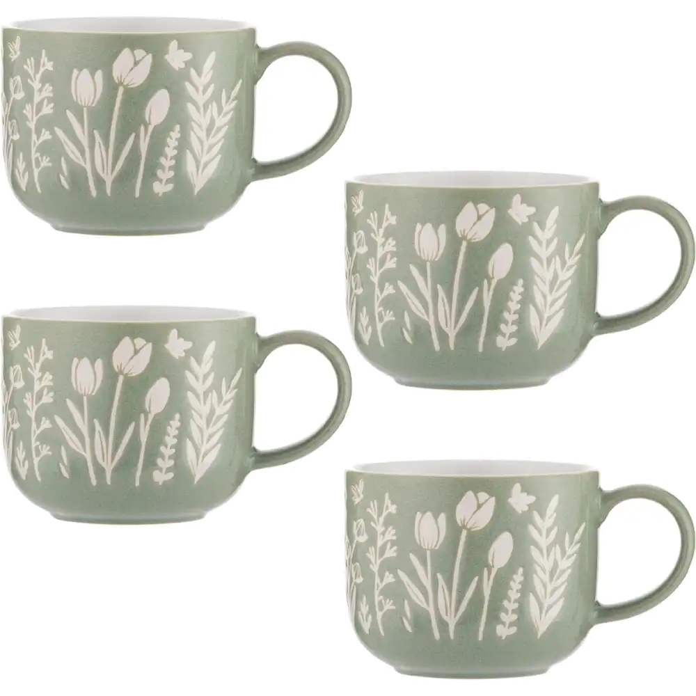 Mason Cash In the Meadow 13.5oz Mugs (Set of 4) | Green Tulip