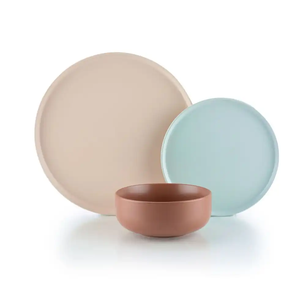 Everything Kitchens Modern Flat 12-Piece Dinnerware Set | Indio