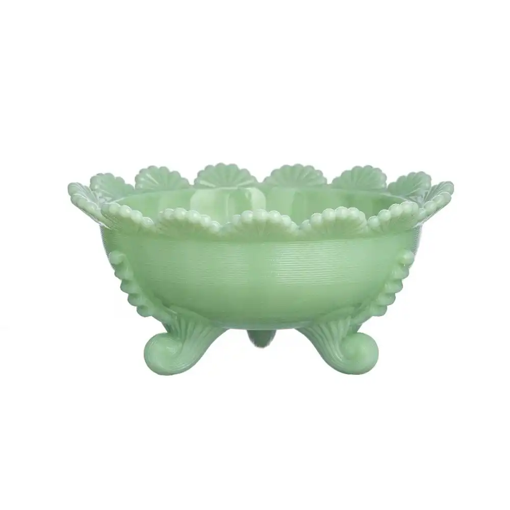 Mosser Glass Footed Berry Bowl | Jadeite