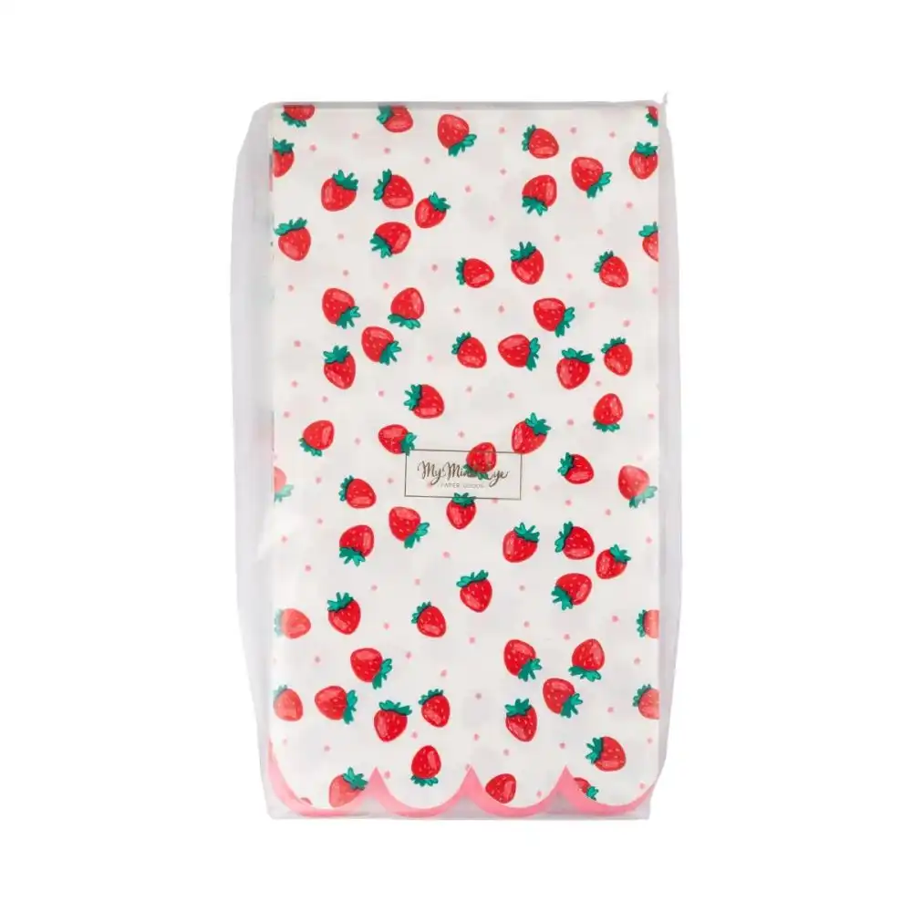 Alternative view of My Mind's Eye 24-Pieces Strawberries Dinner Paper Napkins