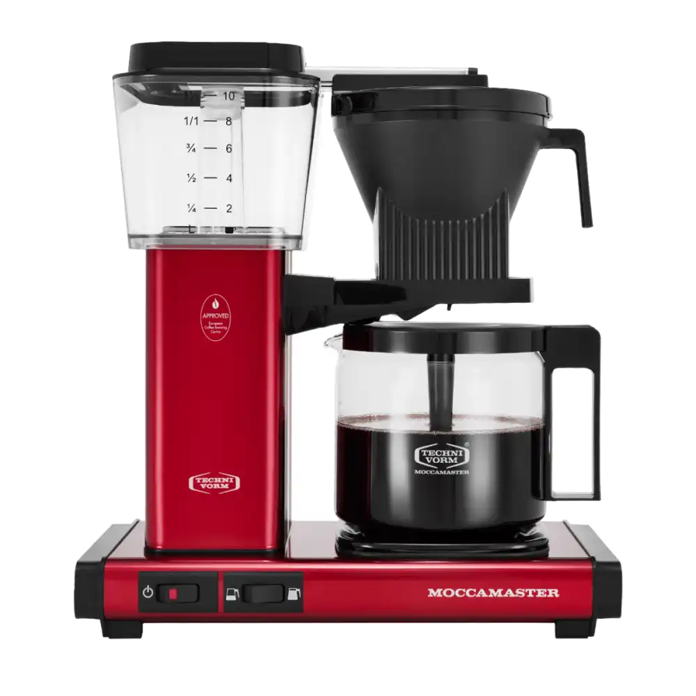 Moccamaster KBGV Automatic Drip Stop Coffee Maker (40 oz Glass Carafe) | Candy Apple Red