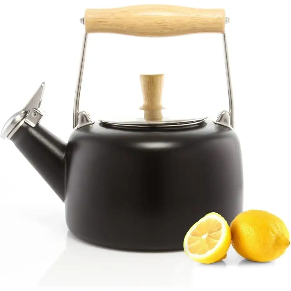 Alternative view of Chantal 1.4Qt. Enamel-on-Steel Sven Tea Kettle | Matte Black