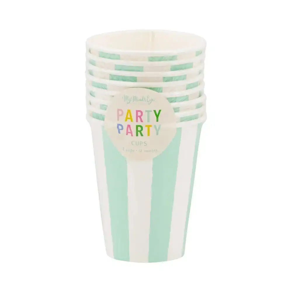 Alternative view of My Mind's Eye 8-Piece 12oz Party Cups | Aqua