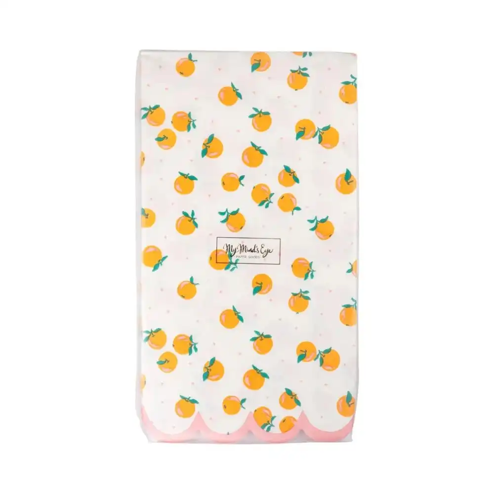 Alternative view of My Mind's Eye 24-Piece Oranges Dinner Paper Napkins