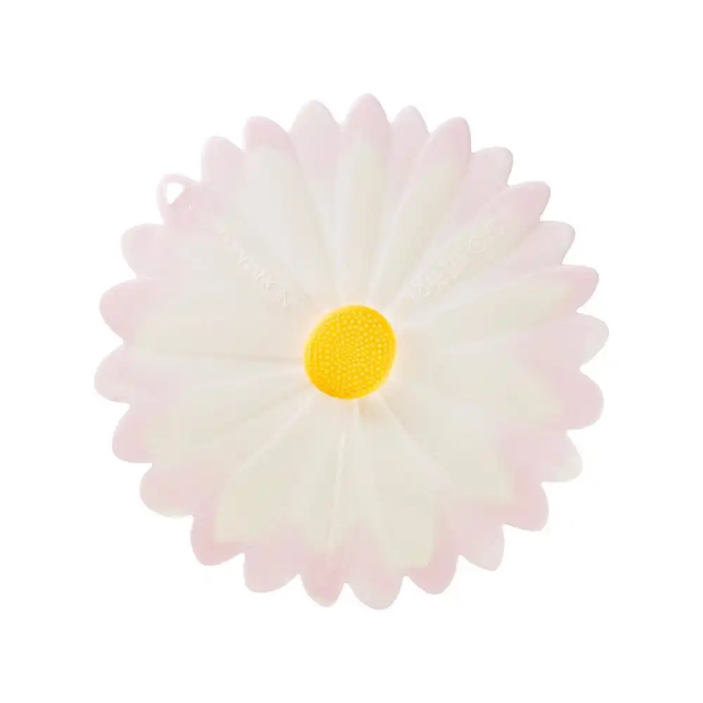 Charles Viancin Silicone Lid | 9" Daisy (White with Pink)