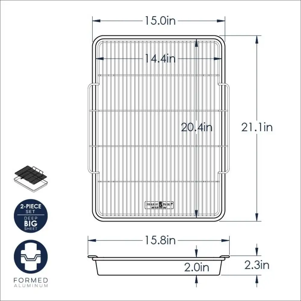Alternative view of Nordic Ware Extra Large Oven Crisp Baking Pan with Roasting Rack