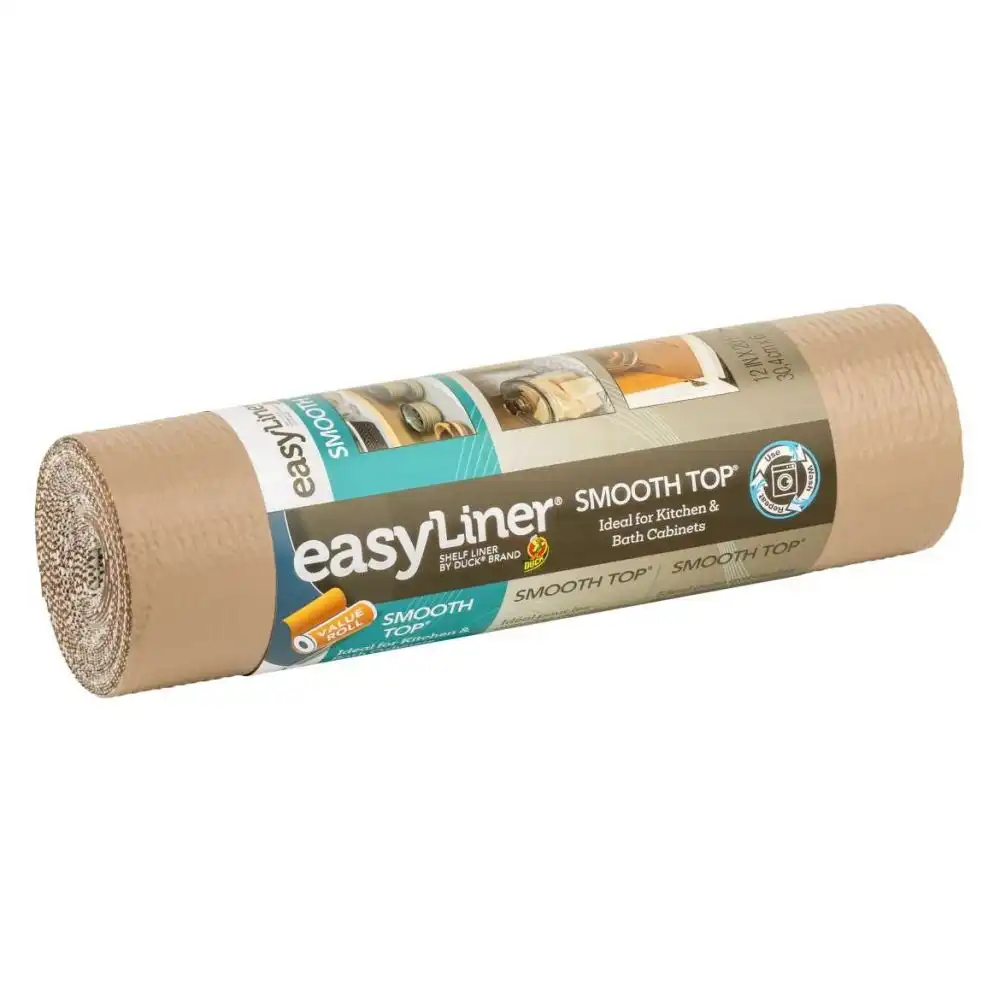 Alternative view of Duck Brand Easy Liner Smooth Top 12" x 20' Shelf Liner | Taupe