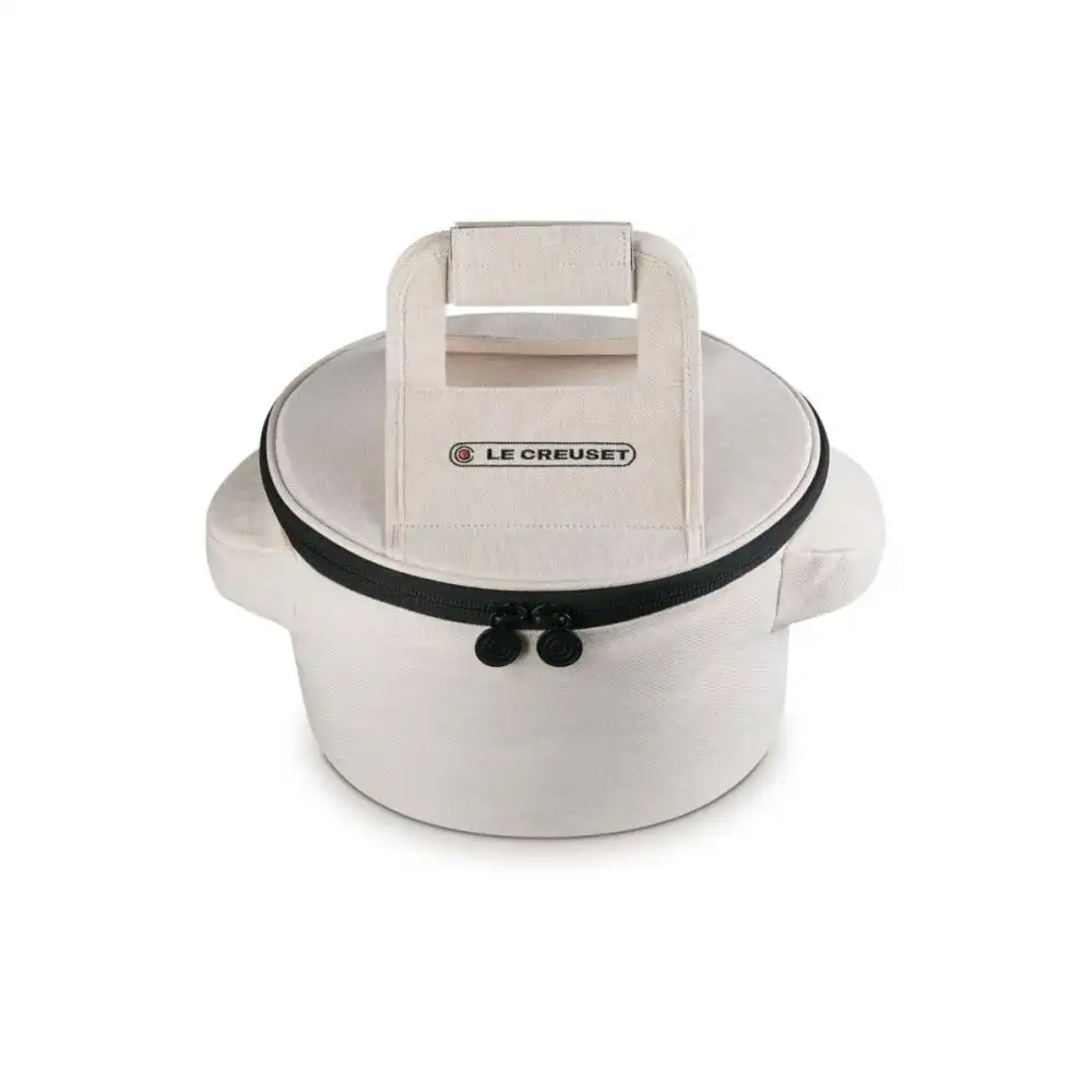 Le Creuset Round Dutch Oven Tote Bag (Ecru) | For 4.5 Qt. & 5.5 Qt. Le Creuset Round Dutch Ovens