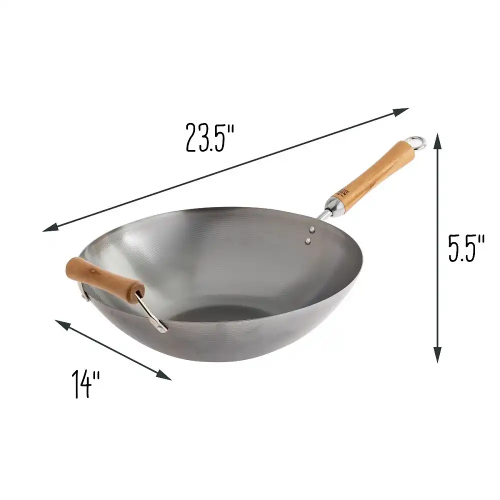 Alternative view of Joyce Chen Classic Series 14" Carbon Steel Wok