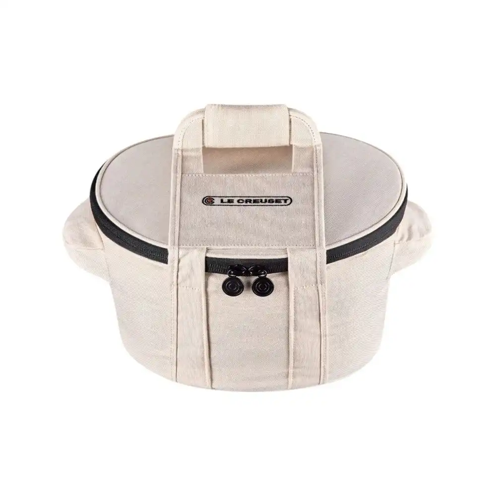 Le Creuset Large Round Dutch Oven Tote Bag (Ecru) | For 7.25 Qt. & 9 Qt. Le Creuset Round Dutch Ovens