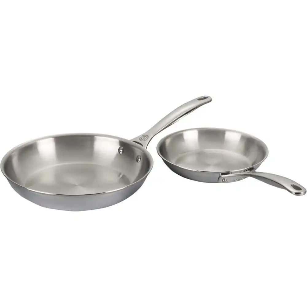 Alternative view of Le Creuset Signature Stainless Steel 2-Piece Fry Pan Set