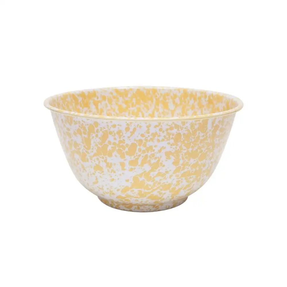 Crow Canyon 5 Qt Large Serving/Salad Bowl | Yellow Splatter