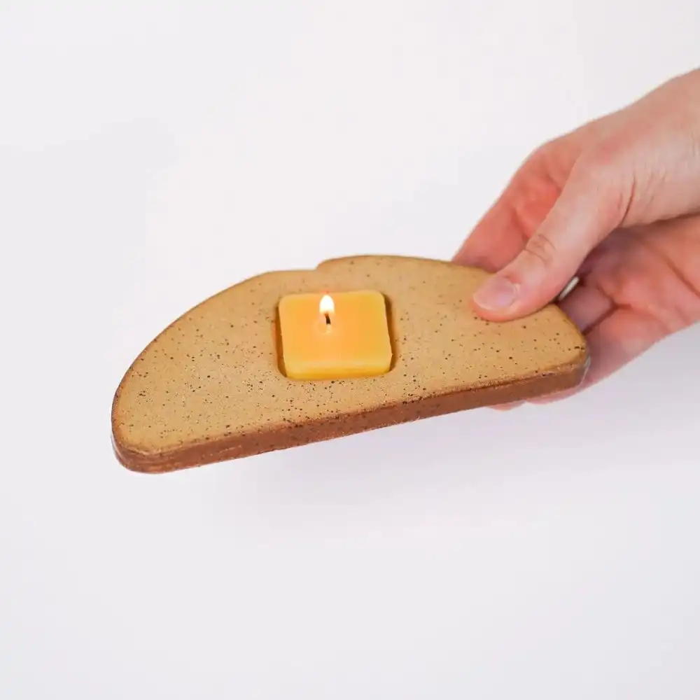Alternative view of Collin Garrity Ceramic Sourdough Toast Candle Holder