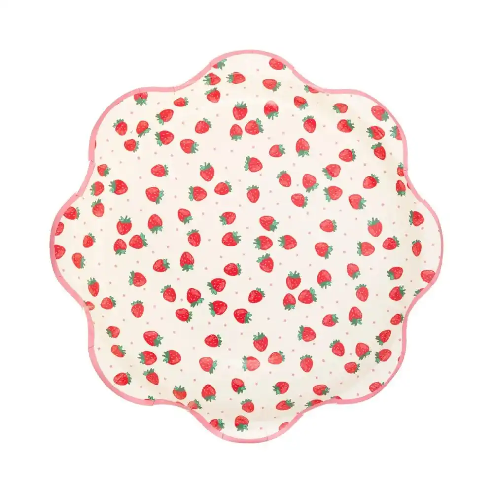 My Mind's Eye 8-Piece 10" Paper Plates | Strawberries