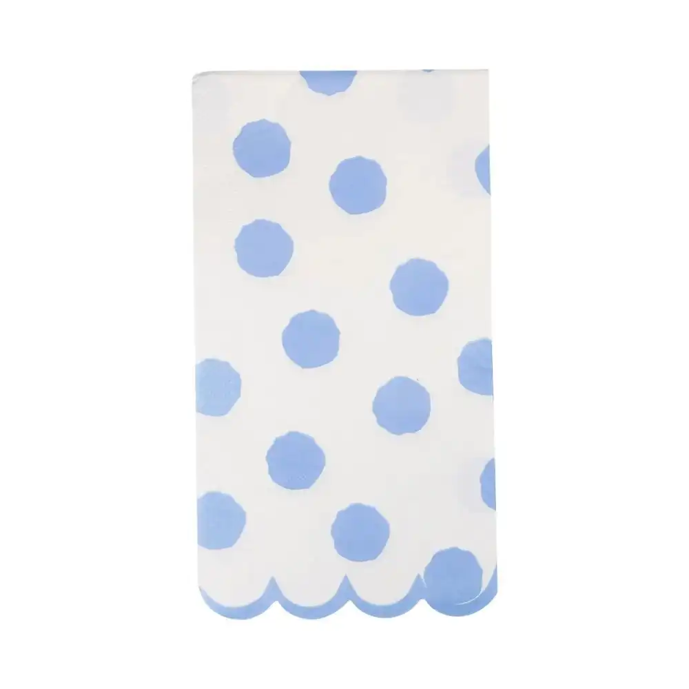 My Mind's Eye 24-Piece Polka Dot Dinner Napkins | Blue