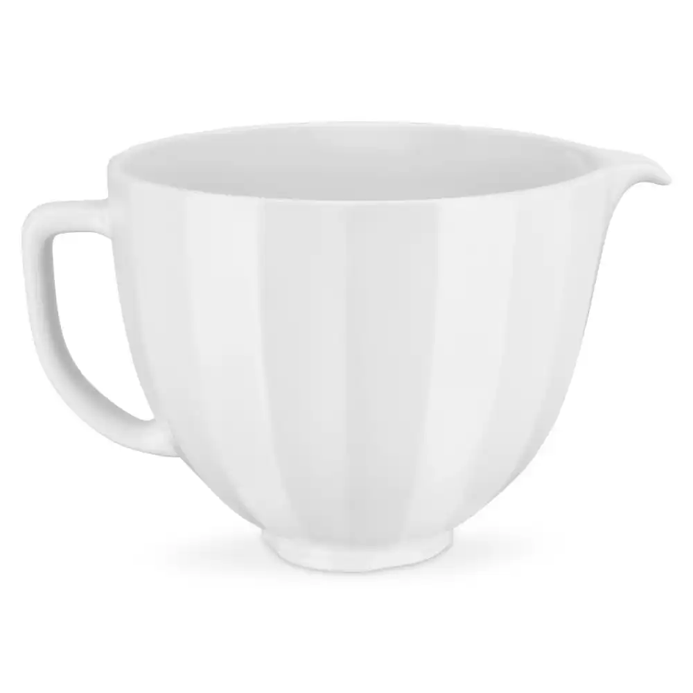 Alternative view of KitchenAid 5-Quart White Shell Ceramic Bowl + Flex Edge Beater | Fits 4.5-Quart & 5-Quart KitchenAid Tilt-Head Stand Mixers