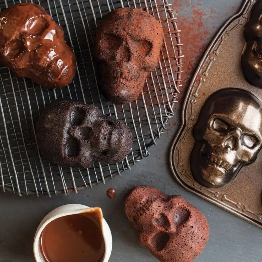 Alternative view of Nordic Ware Haunted Skull Cakelet Pan