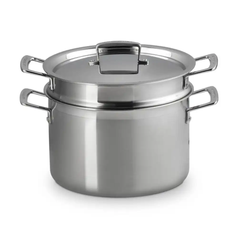 Le Creuset Classic Stainless Steel 7.5 Qt. Deep Round Stockpot & Colander Insert