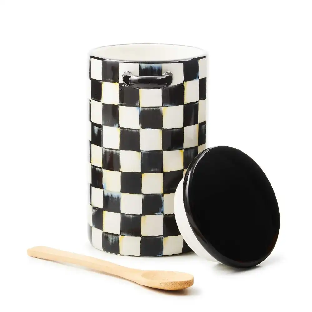Alternative view of MacKenzie-Childs Courtly Check 26oz Farmhouse Canister with Spoon