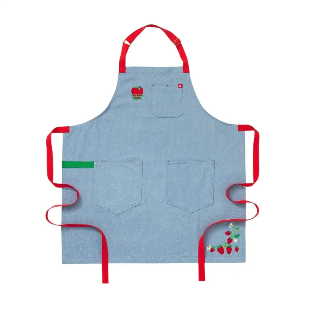 Hedley & Bennett Essential Kitchen Apron | Strawberry