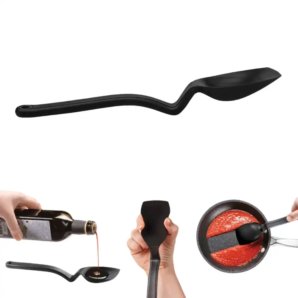 Alternative view of Dreamfarm Supoon Silicone Scraping Spoon 11" | Black