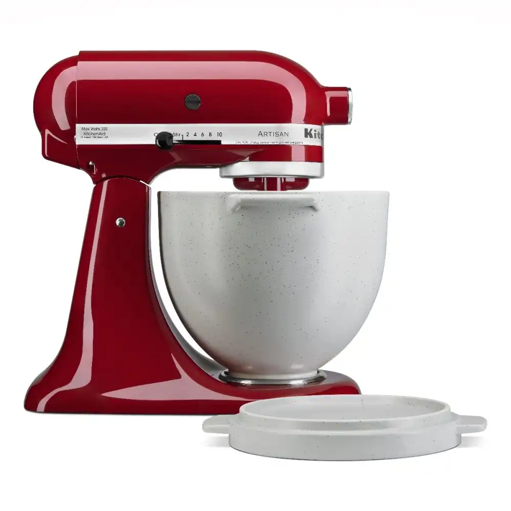 Alternative view of KitchenAid 5-Quart Grey Speckled Ceramic Bread Bowl with Baking Lid | Fits 4.5-Quart & 5-Quart KitchenAid Tilt-Head Stand Mixers