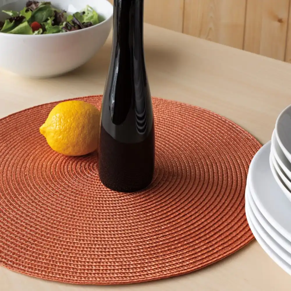 Alternative view of Now Designs by Danica 15" Disko Placemat | Rust
