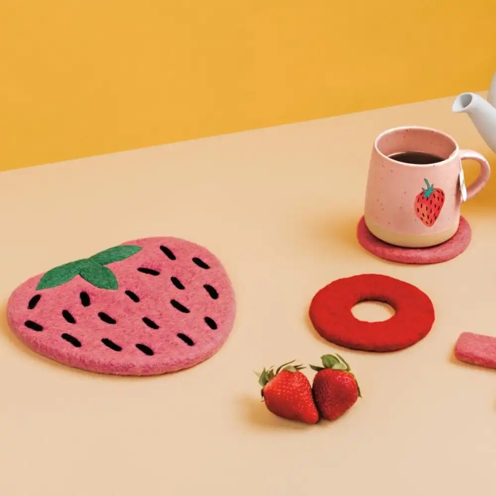 Alternative view of Danica Jubilee Felted Wool Trivet | Berry Sweet