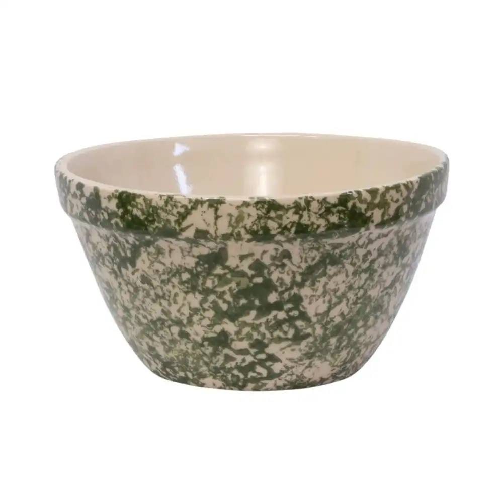 Ohio Stoneware 10" Shoulder Bowl | Sponge Green