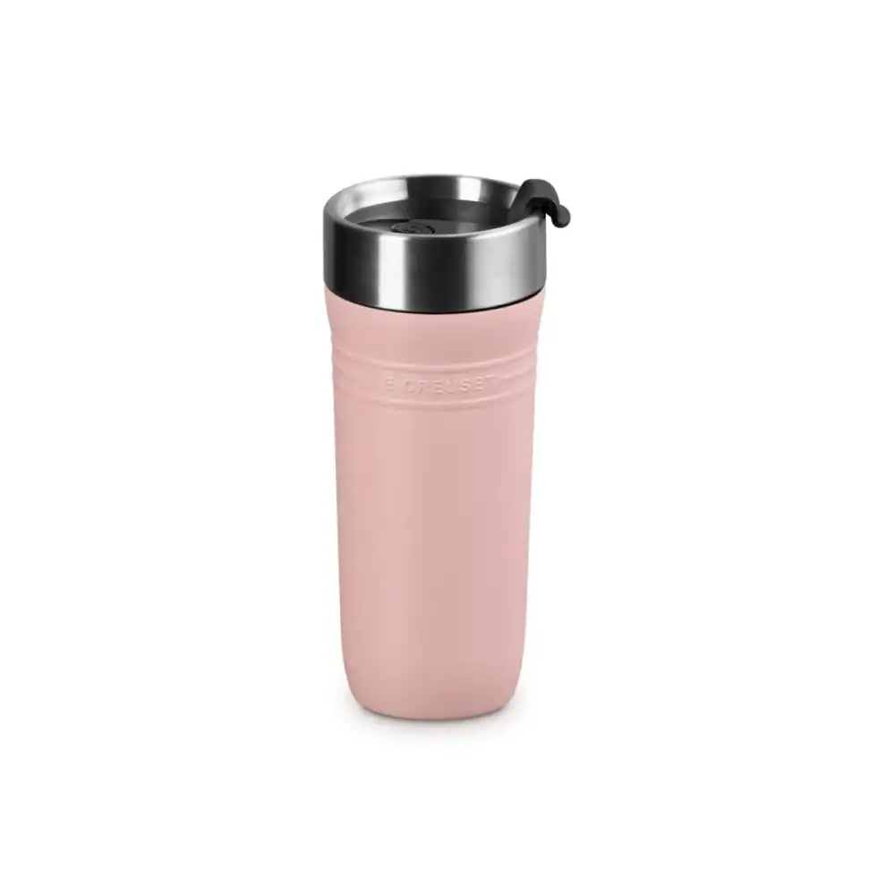 Le Creuset On The Go 12oz Stainless Steel Travel Mug | Shell Pink