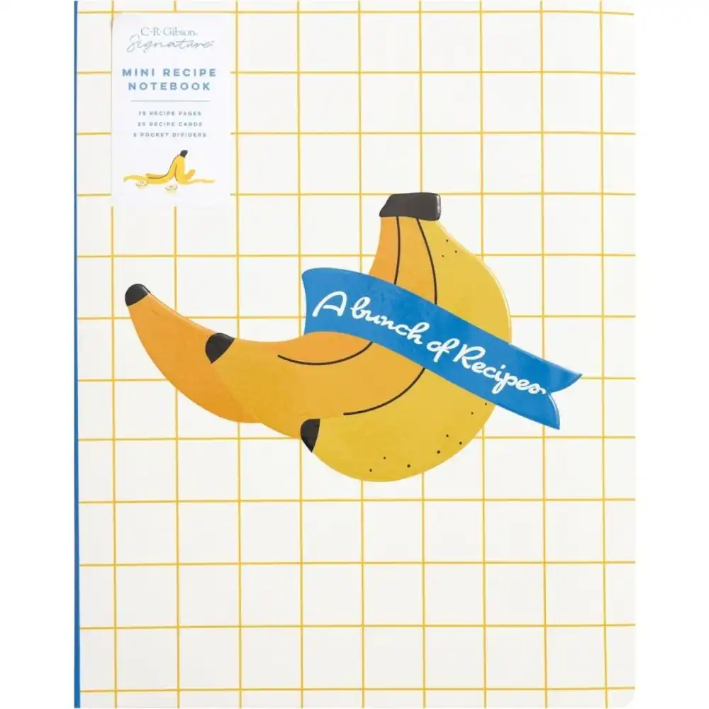C.R. Gibson Pocket Page Mini Recipe Notebook | Bananas